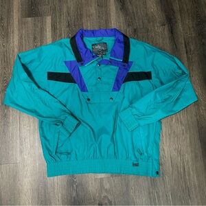 White Fir Mens Vintage 90s Color-block 100% Nylon Snowboard Jacket Men's Size XL